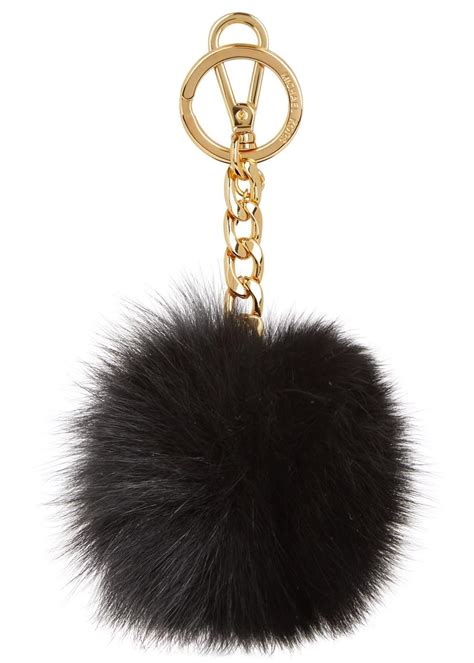 michael michael kors genuine fox fur pompom key charm|Michael Kors Dyed Genuine Fox Fur Pom Pom Keychain Hang .